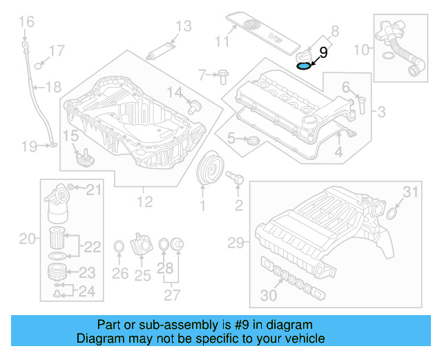 Filler Cap Gasket 06A-103-483-D - View 24
