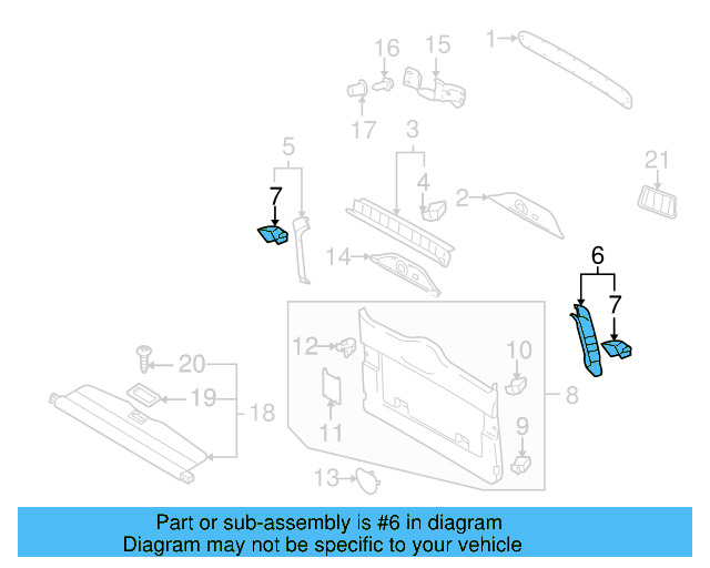 Side Trim Panel 7L6-867-671-D-7G8 - View 4