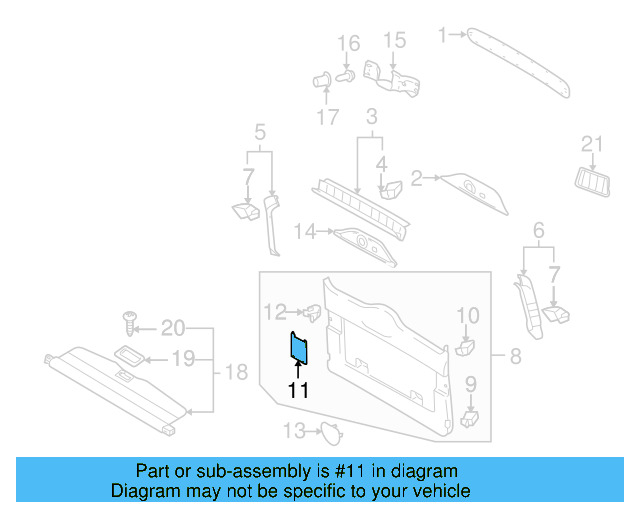 Tail Light Access Cover 7L6-867-656-B-5J6 - View 3