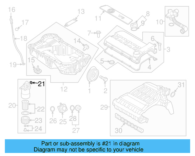 Engine Oil Filter Adapter Gasket 066-115-111-A - View 11