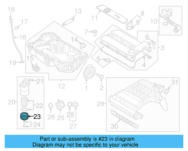 Engine Oil Filter Housing Cover 071-115-433 - View 15