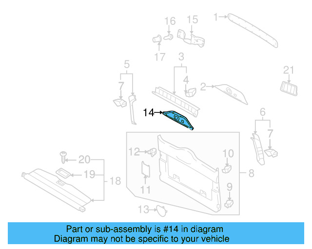 Lower Center Pillar Trim Clamp 1C0-867-388 - View 11