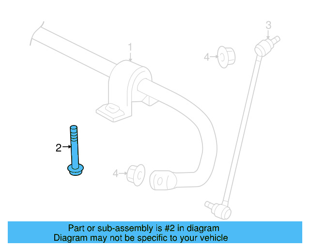 Stabilizer Bar Mount Bolt N-107-734-01 - View 3