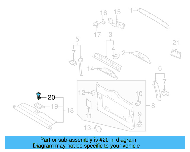 Tonneau Cover Screw 3B0-867-648 - View 9