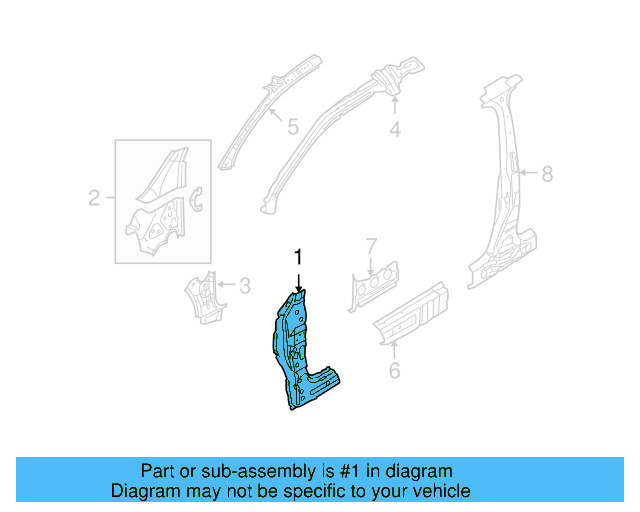 Hinge Pillar Reinforced 1K6-809-203 - View 5