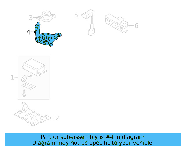Speaker Mount Bracket 5Q1-971-846 - View 3