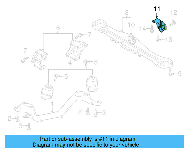Trans Mount Bracket 7L0-399-649-D - View 4