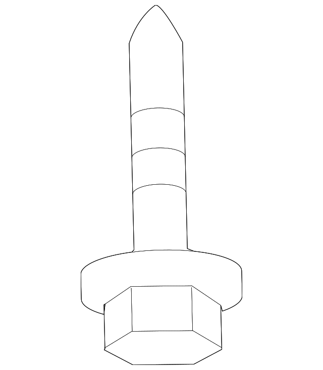 Trans Mount Bracket Mount Bolt N-100-155-07 - View 3