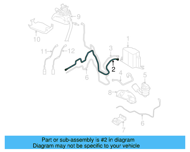 Breather Tube 3D0-201-090-G - View 7