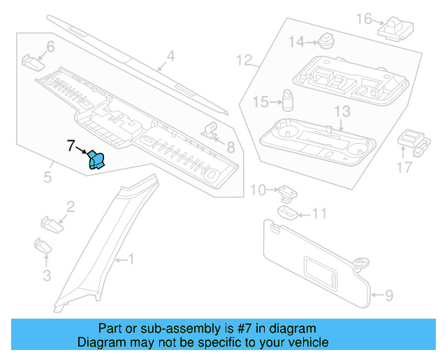 Bracket Cap 3B0-857-563-PX7
