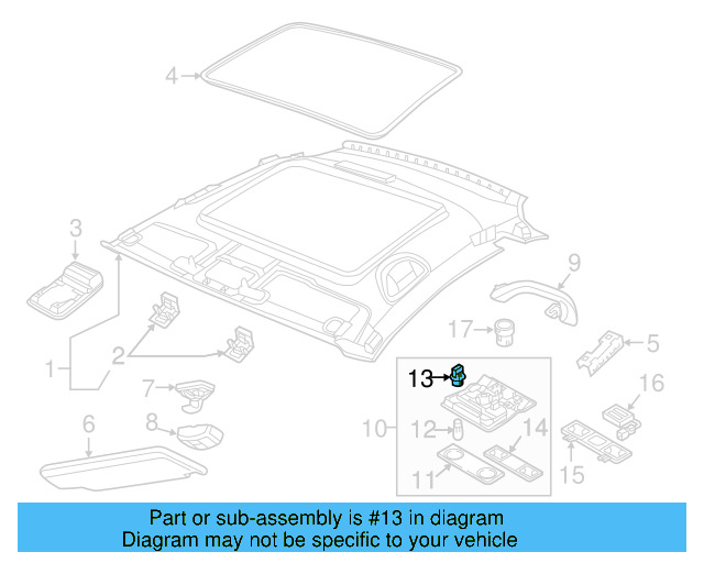 Lamp Bezel 1K0-947-133-E-82V - View 10