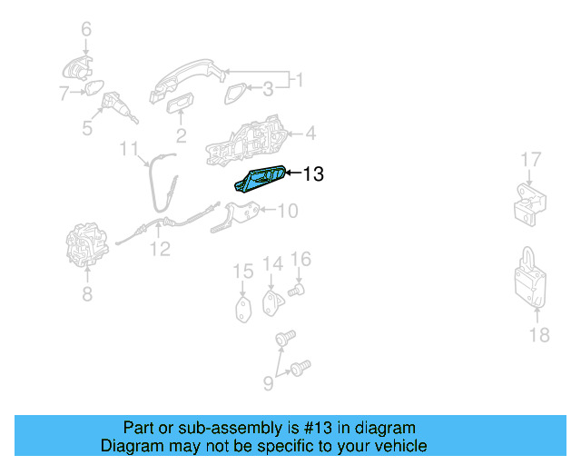 Handle, Inside 3C2-837-114-D-ZNX - View 2
