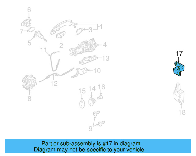 Upper Hinge 3C0-831-402-D - View 11