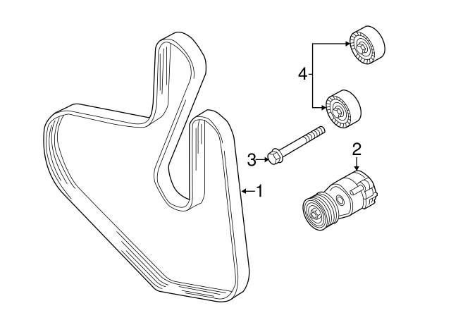 Accessory Drive Belt Tensioner Assembly 022-145-299-L