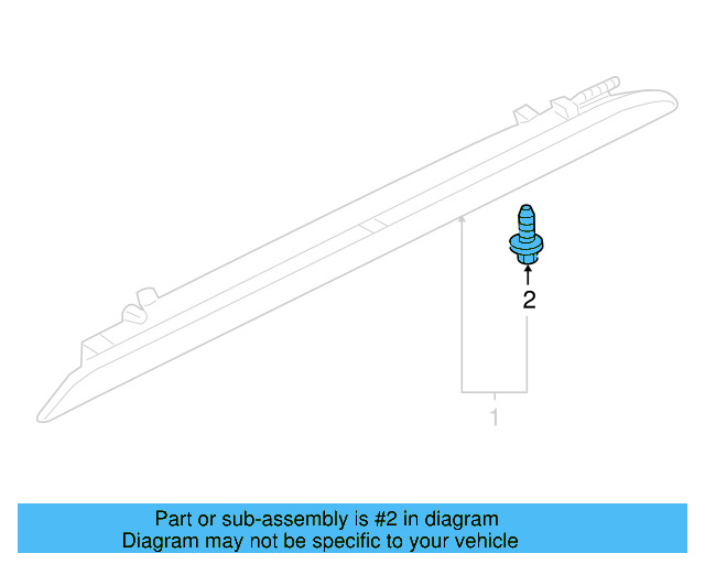 High Mount Lamp Bolt N-106-009-01 - View 6