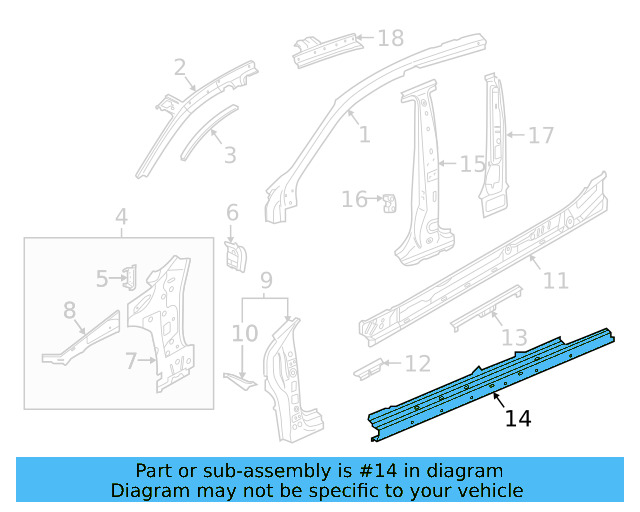 Rocker Reinforced 3G8-810-608-A