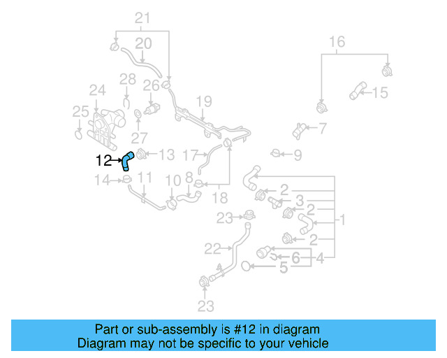 Engine Coolant Hose 06F-121-057-C - View 15