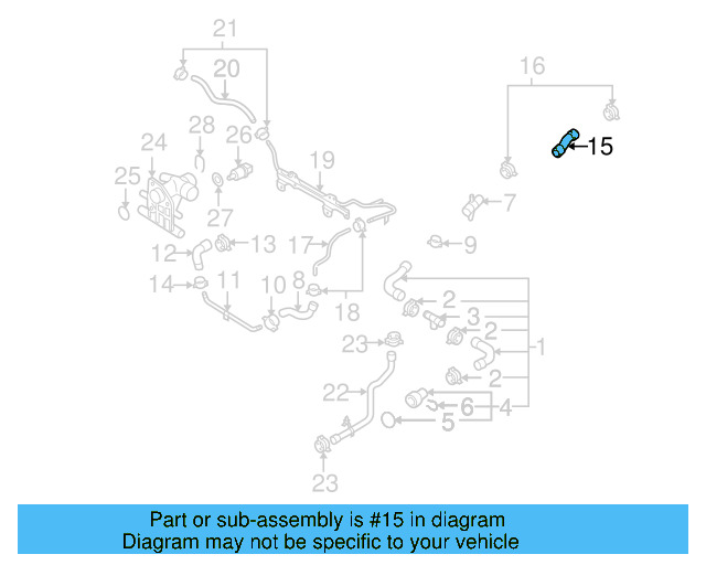 Engine Coolant Hose 06F-121-101 - View 18