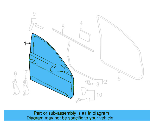 Door Shell 5G4-831-055-AS - View 6
