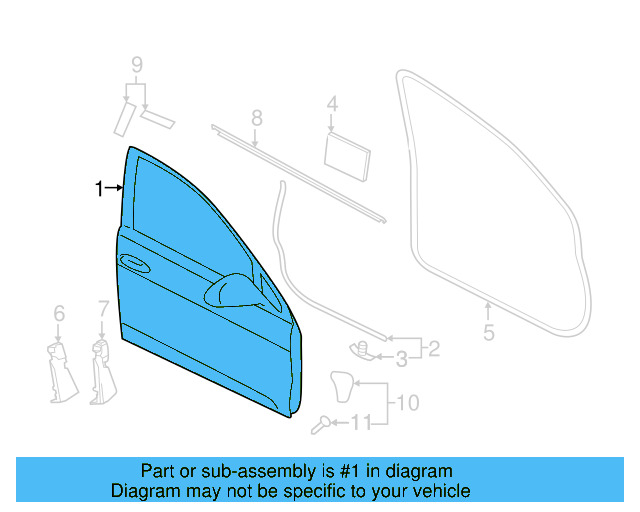 Door Shell 5G3-831-056-AQ - View 6