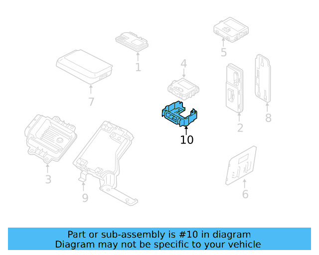 Control Module Bracket 5Q0-971-856 - View 3