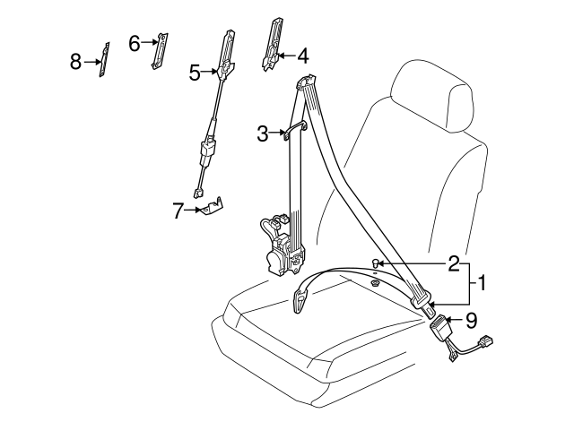Seat Belt Guide 7L0-857-817