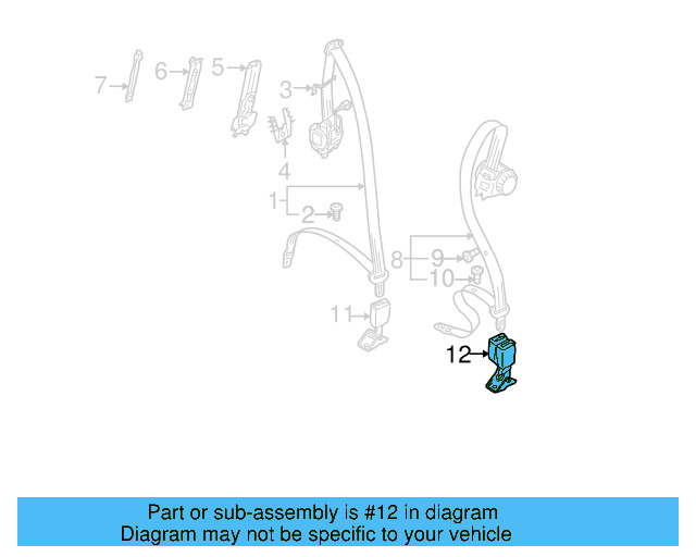Buckle End 7L6-857-822-A-YLZ - View 4