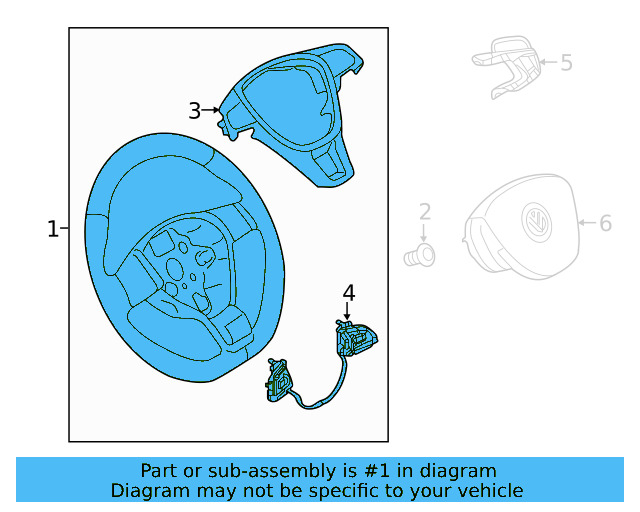 Steering Wheel 5GM-419-091-DQ-UFY - View 3