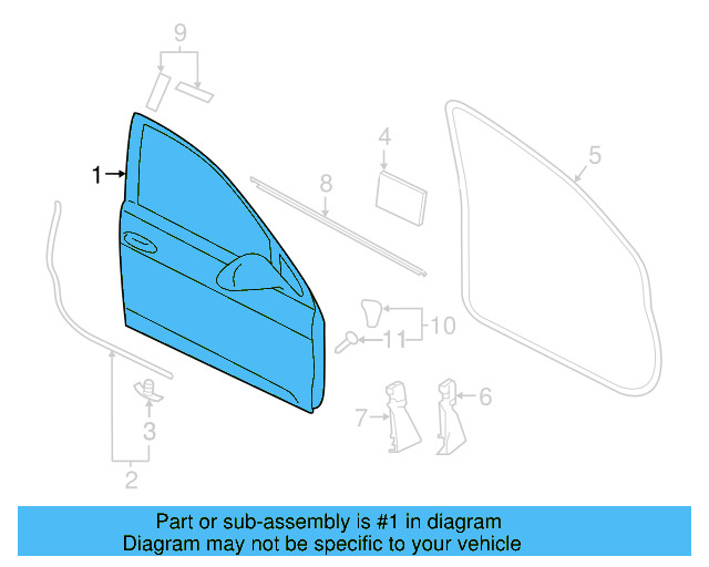 Door Shell 5G4-831-055-AN - View 5