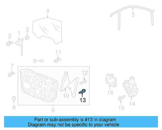 Window Regulator Screw N-910-252-01