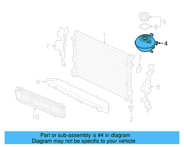 Expansion Tank 5Q0-121-407-M - View 8