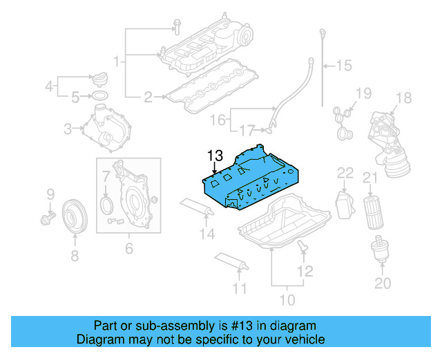 Engine Oil Pan 07K-103-603-B - View 8