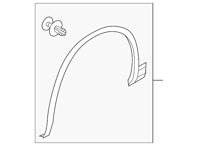 Wheel Opening Molding (Unpainted) 7p6853718fgru