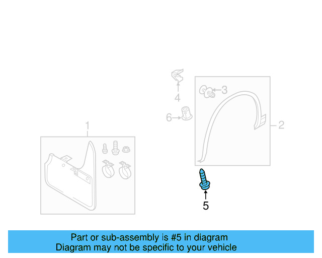 Wheel Opening Molding Screw N-910-907-01