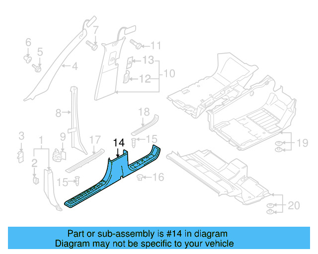 Door Sill Plate 7L0-853-656-E-5J6