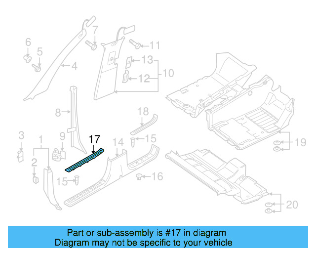 Door Sill Plate 7L0-853-656-C-4P7 - View 7