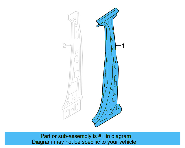 Center Pillar Reinforced 3CN-809-220-A - View 3