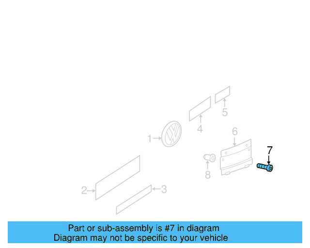 License Bracket Screw N-101-703-03 - View 12