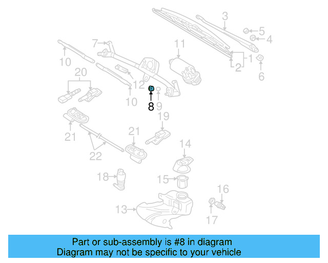 Wiper Frame Grommet 893-955-995-A - View 4