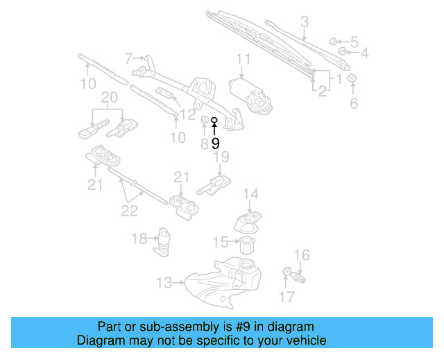Wiper Frame Nut N-022-148-12