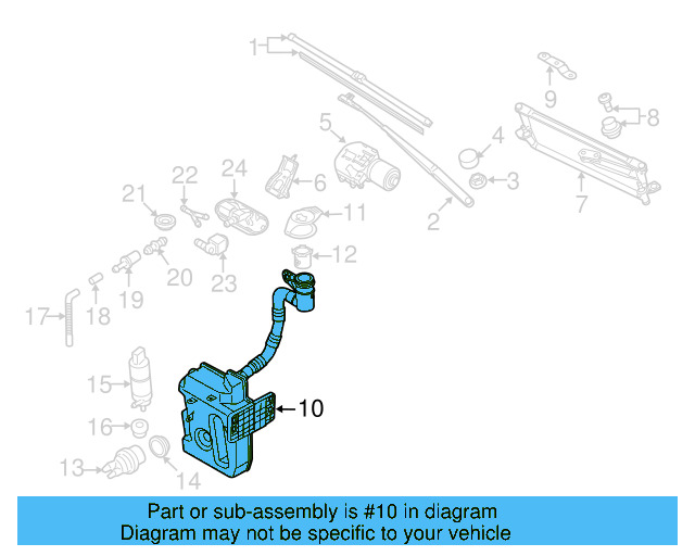 Washer Reservoir 1K0-955-453-S - View 21