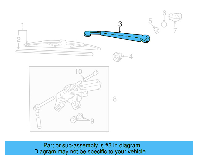 Wiper Arm 8D9-955-407-A - View 5
