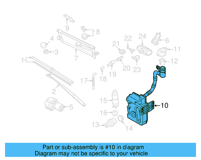 Washer Fluid Reservoir 5K0-955-453-B - View 7