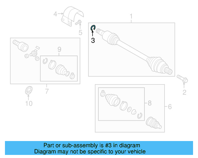 Axle Assembly Lock Ring 8N0-407-297 - View 9