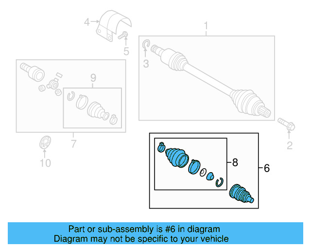 Outer Joint Assembly 5C0-498-099-D - View 29
