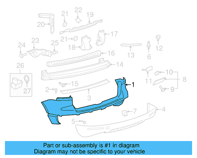 Bumper Cover (Unpainted) 7l6807417dgru - View 2