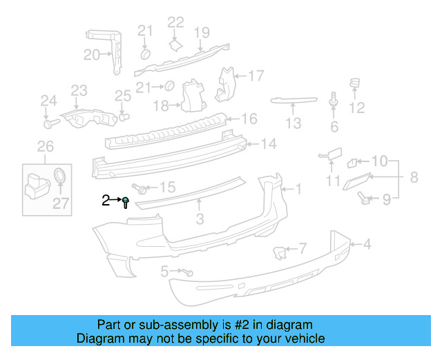 Bumper Cover Bolt N-907-884-02 - View 7