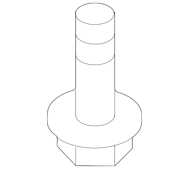Bumper Cover Support Rail Bolt 6N0-807-199 - View 34