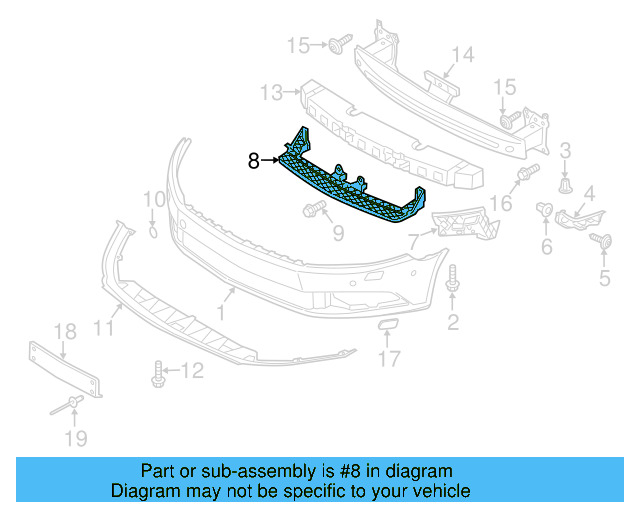 Center Support 3C8-807-571 - View 3