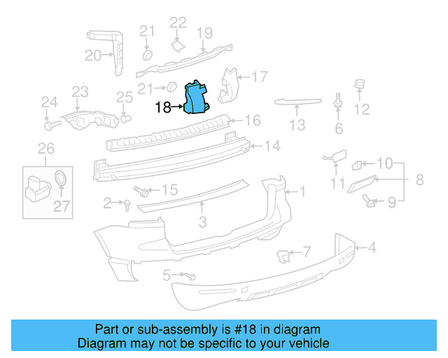 Bumper Cover Support Rail Bolt 6N0-807-199 - View 24